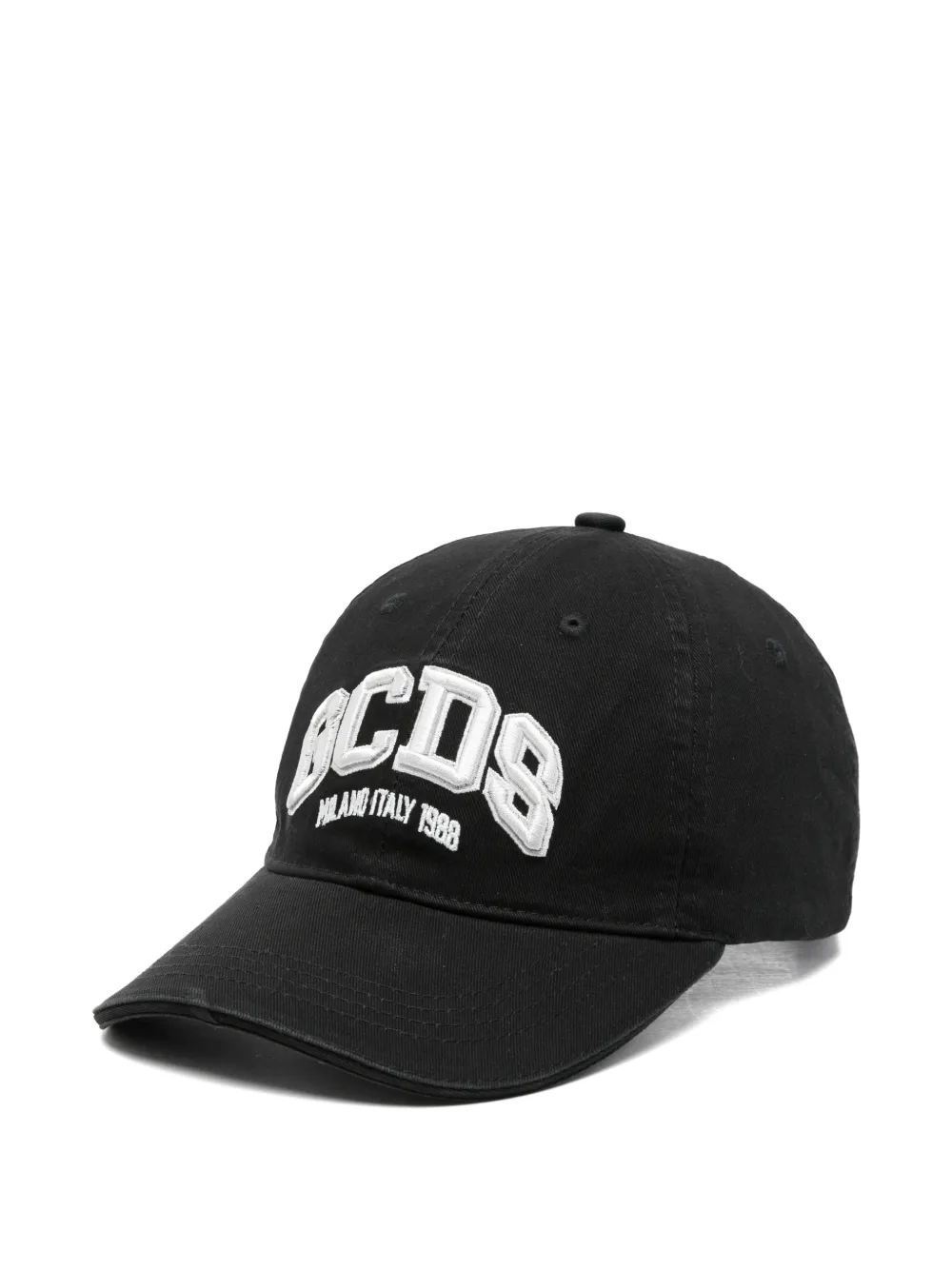 GCDS logo-embroidered baseball hat - Nero