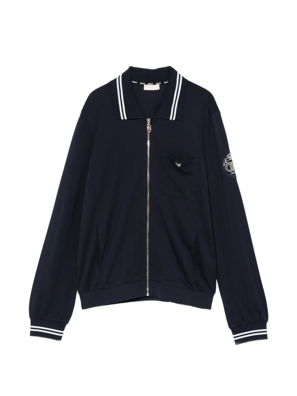 LIU JO logo zip-up sweatshirt - Blau
