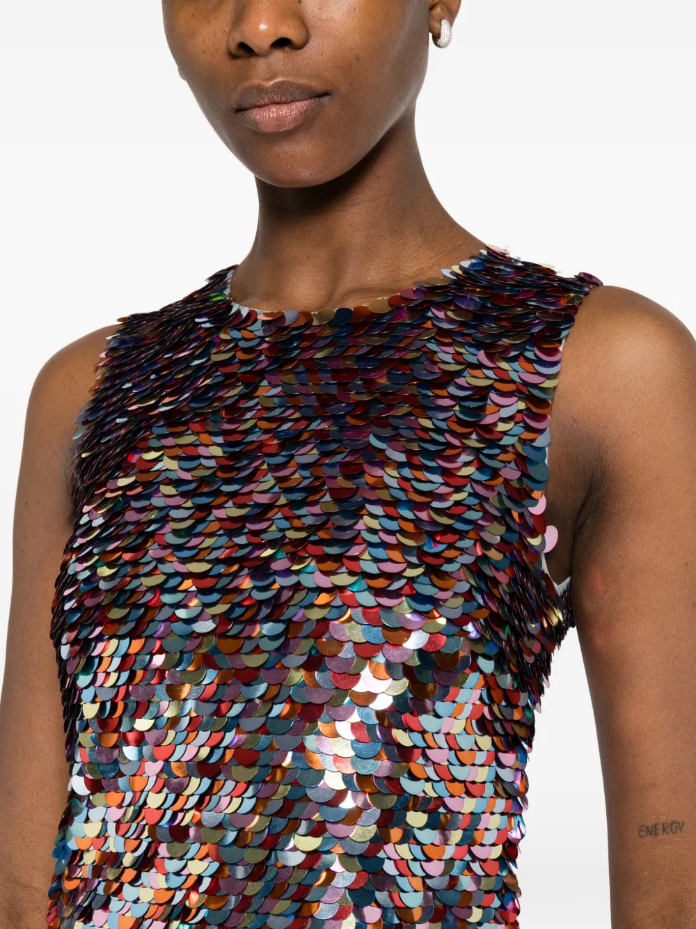 JW Anderson Mini-jurk met pailletten Blauw