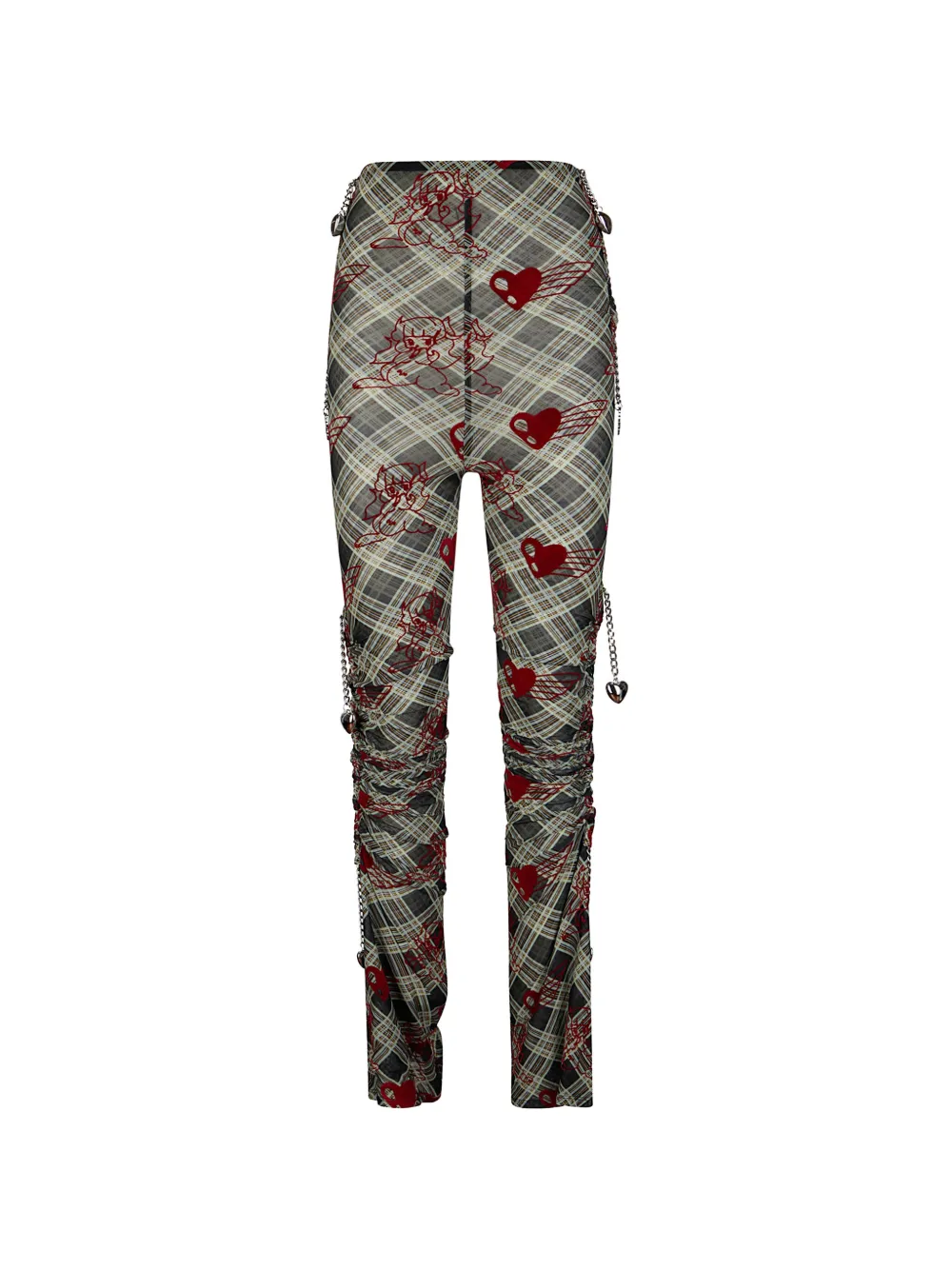 Chopova Lowena heart chain leggings - Grigio