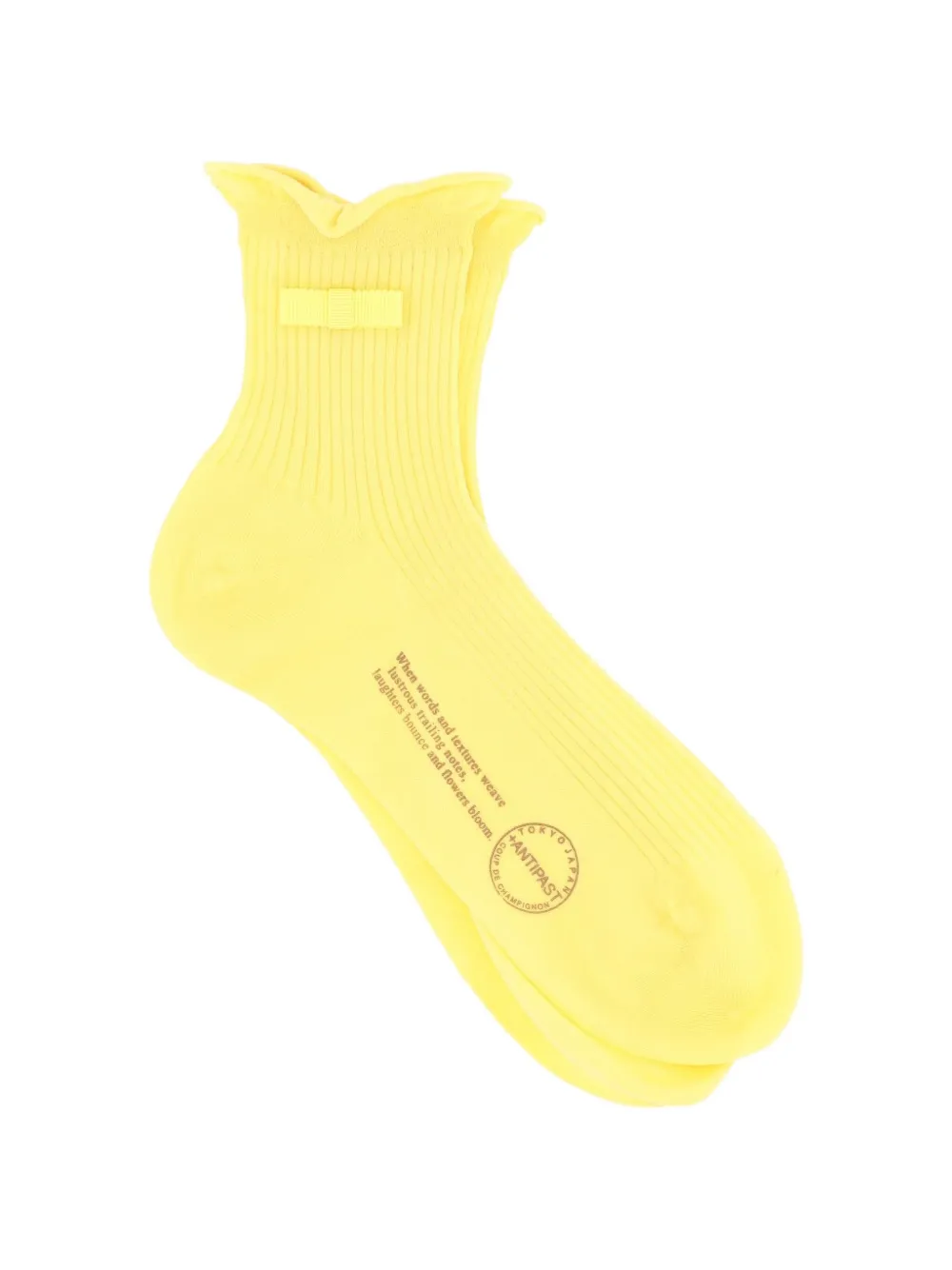 Antipast ribbon-detail socks - Gelb