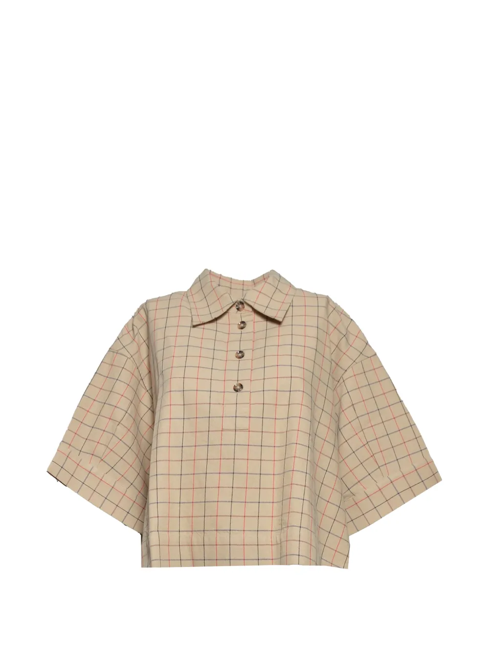 Barbour Hollington check-pattern short-sleeve shirt - Nude