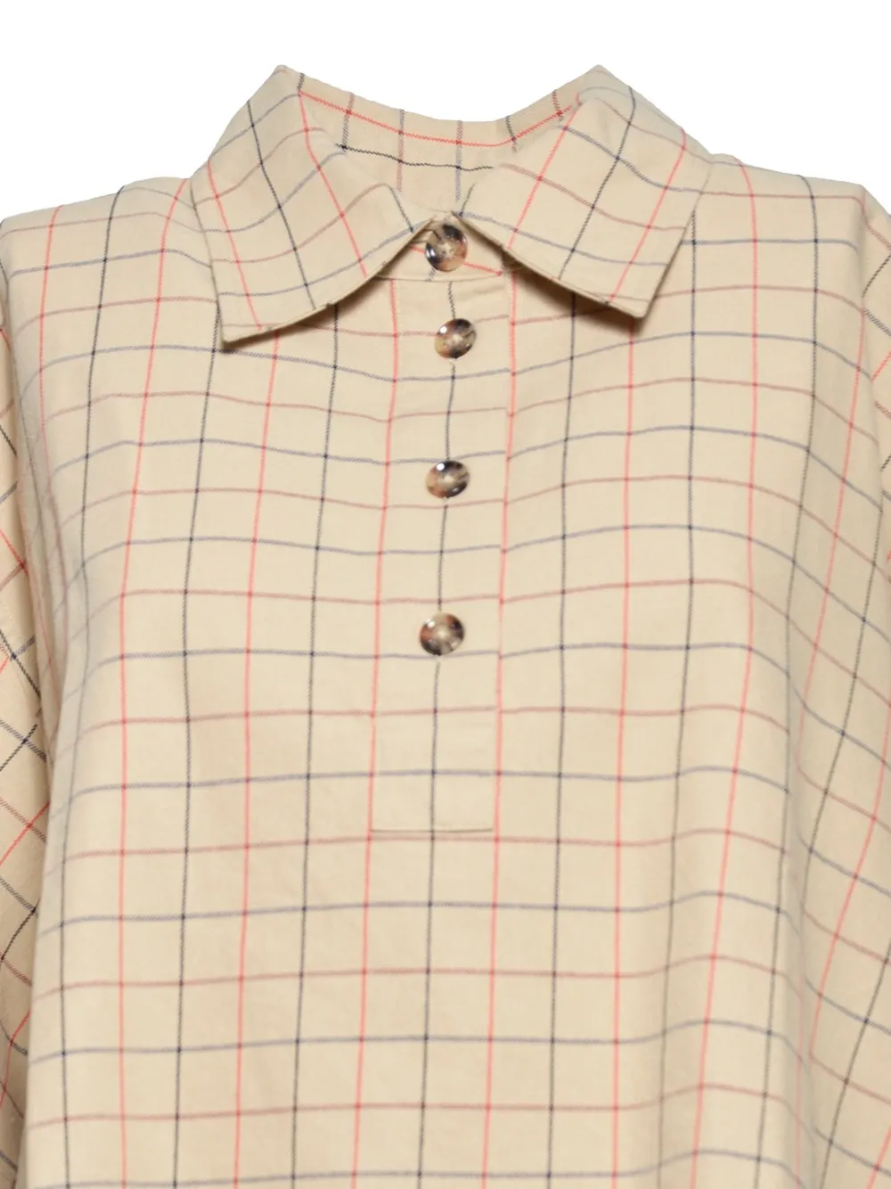 Barbour Hollington geruit overhemd met korte mouwen Beige