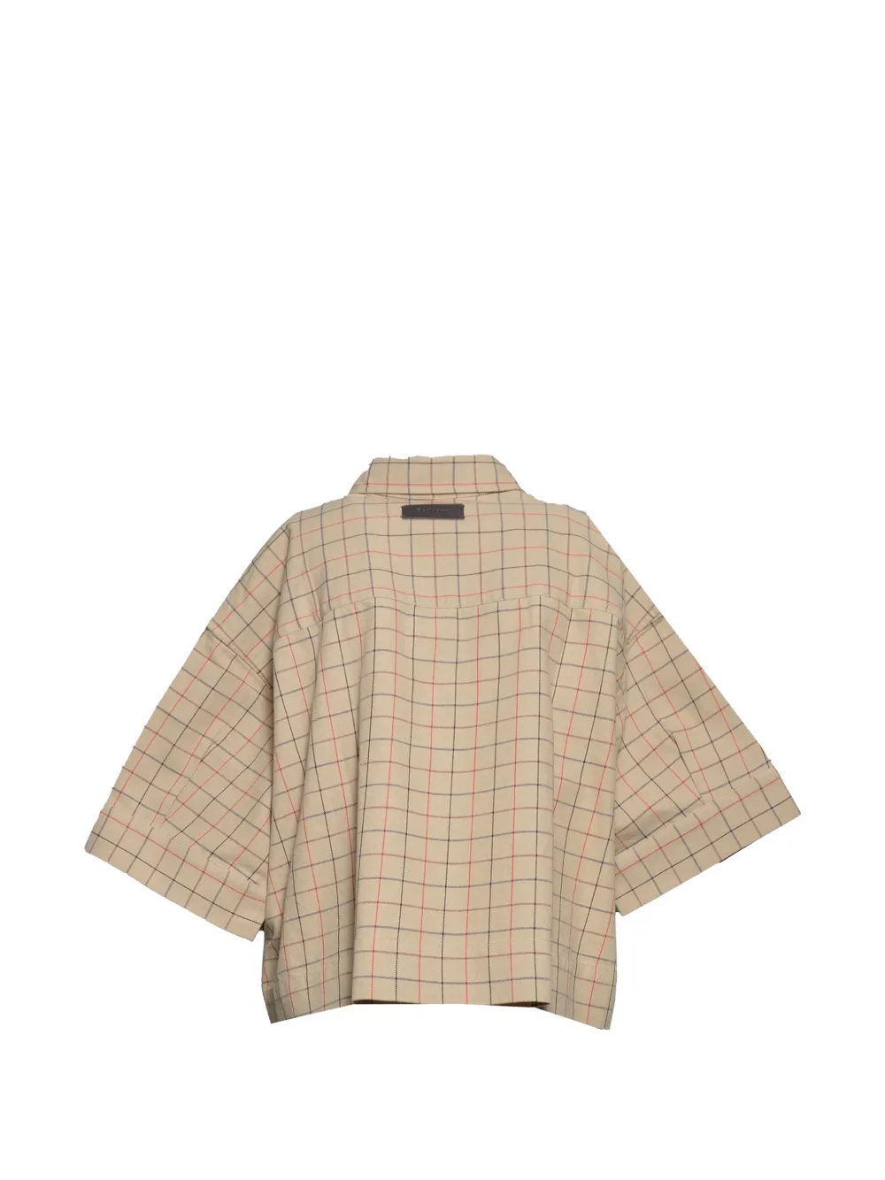 Barbour Hollington geruit overhemd met korte mouwen Beige