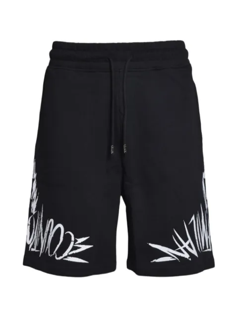 COUNTY OF MILAN logo-print drawstring track shorts