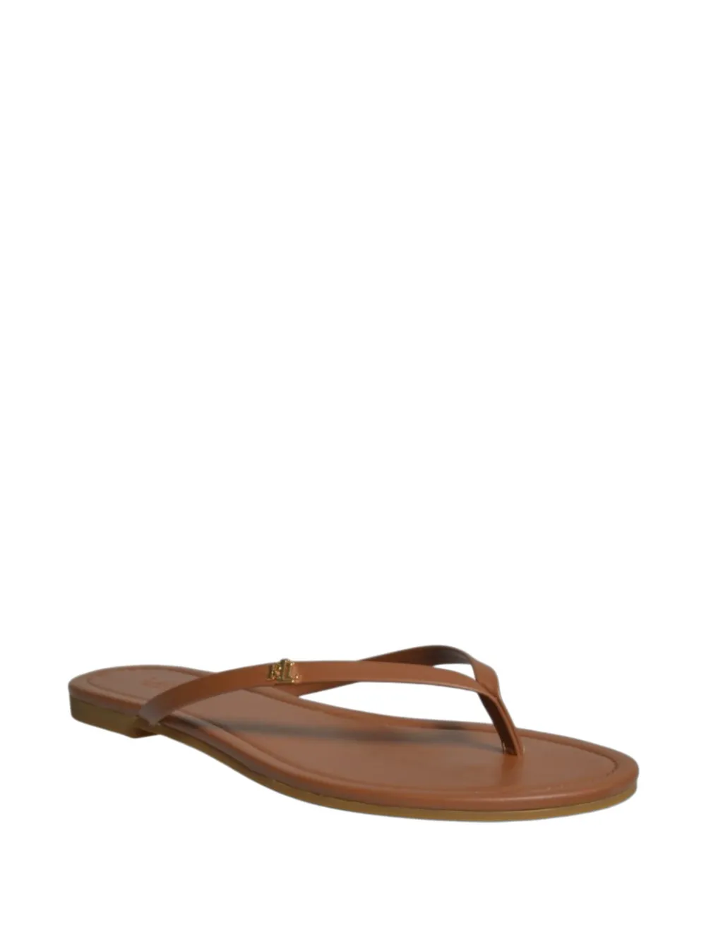 Lauren Ralph Lauren logo-plaque flip-flop sandals Bruin