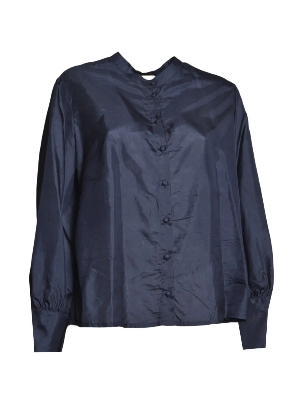MOMONÌ button-up band-collar shirt - Blu