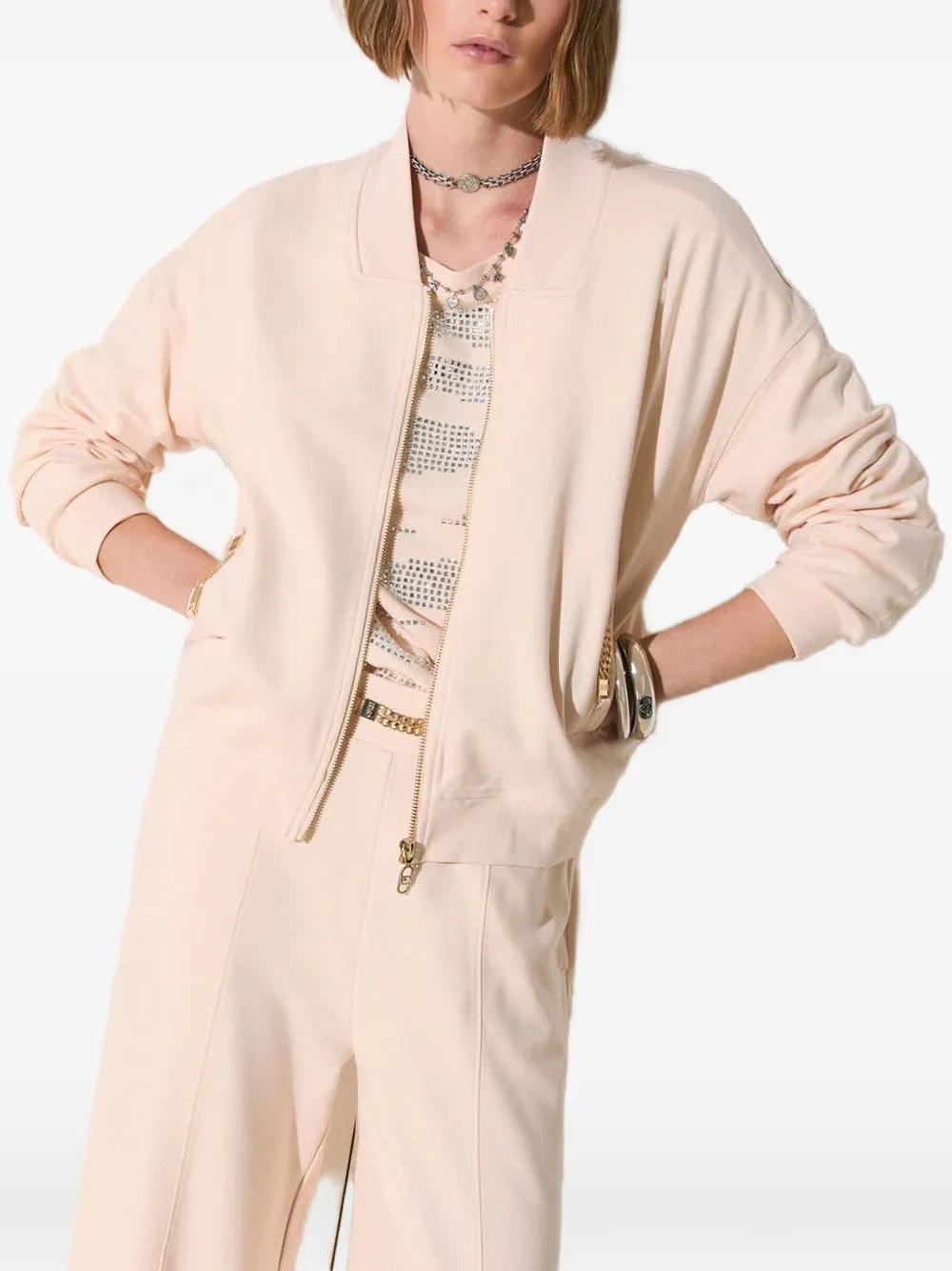 LIU JO Sweater met rits Roze
