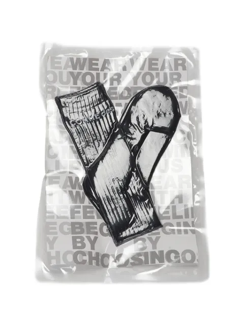 Comme des Garçons Homme Plus logo-detail ribbed socks