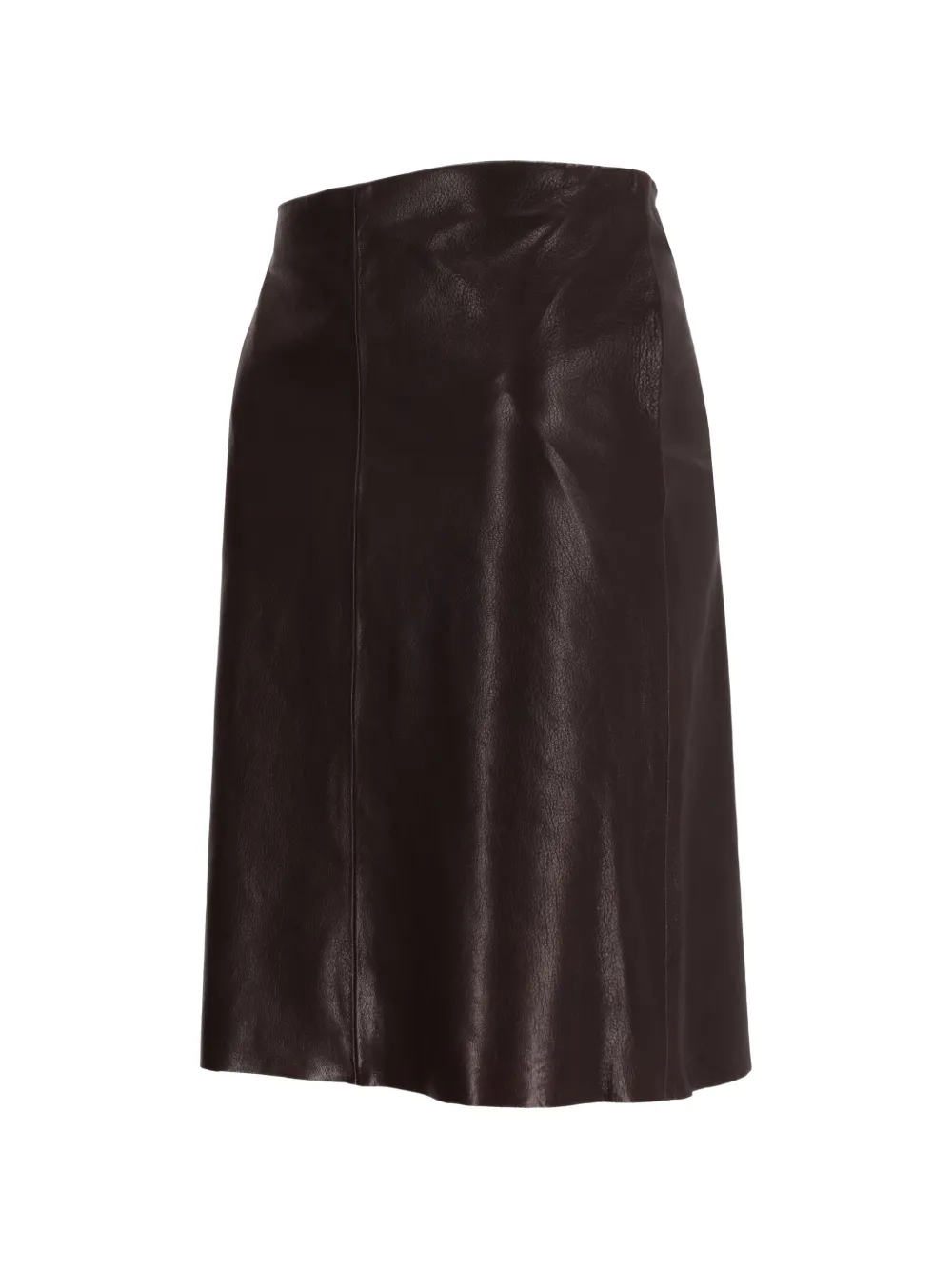 La-Rose Leren midi-rok Bruin