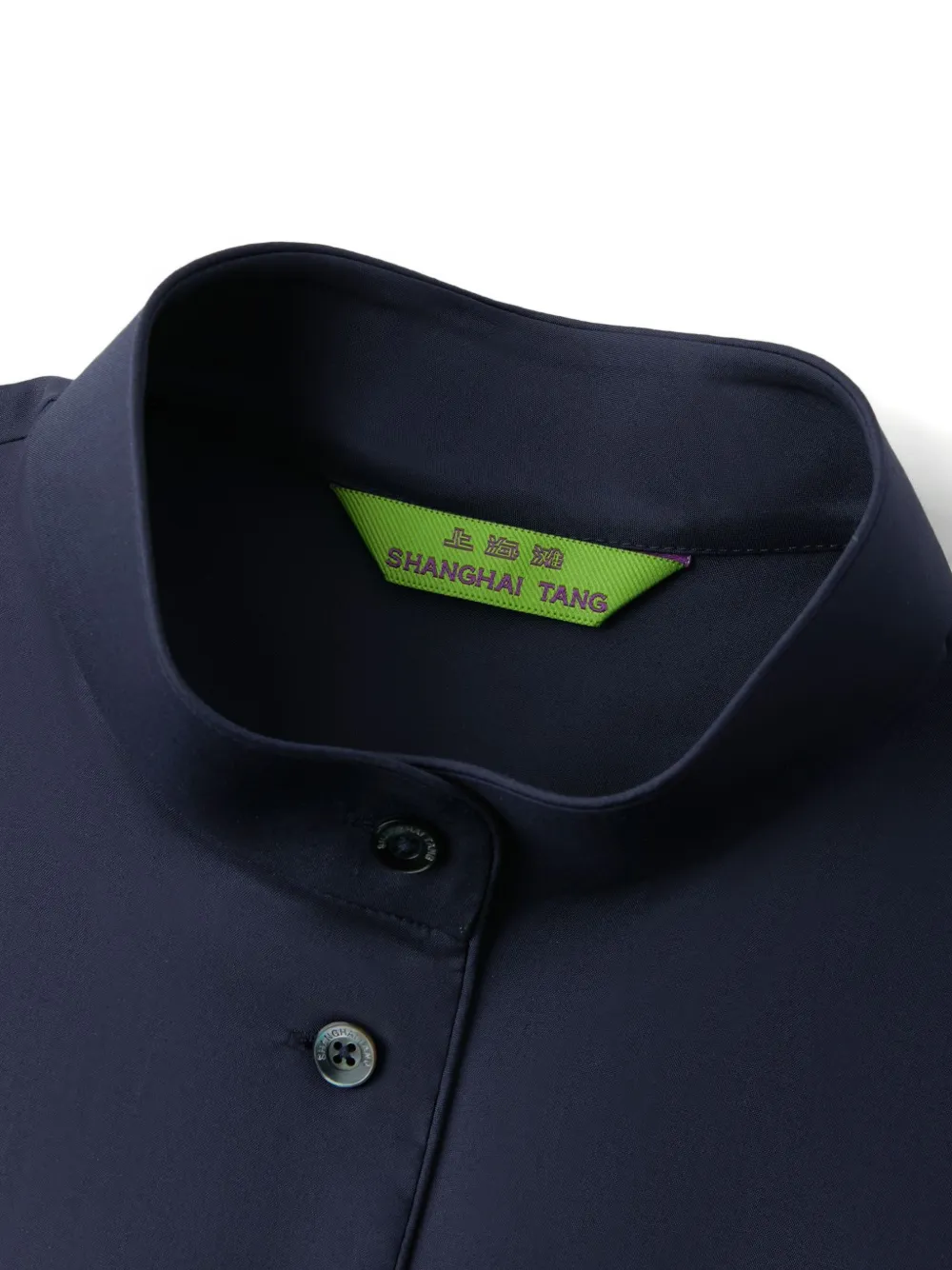 Shanghai Tang Zijden blouse Blauw