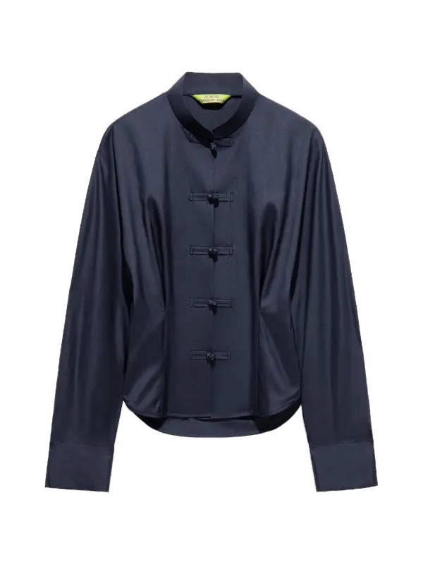 Shanghai Tang シルクブラウス | ブルー | FARFETCH JP