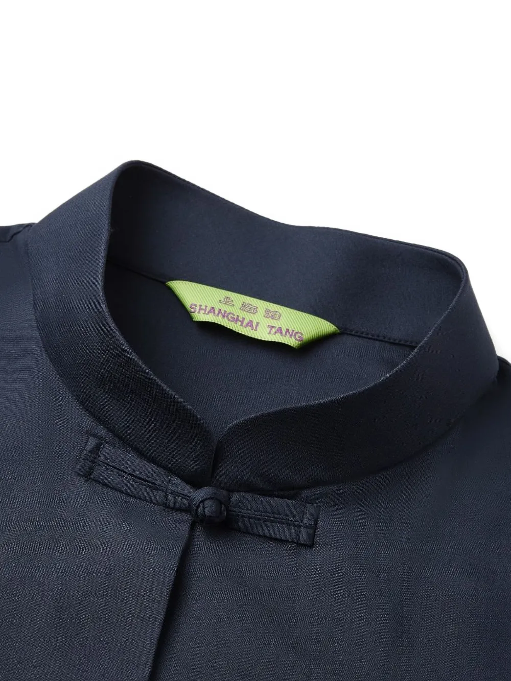 Shanghai Tang Zijden blouse Blauw