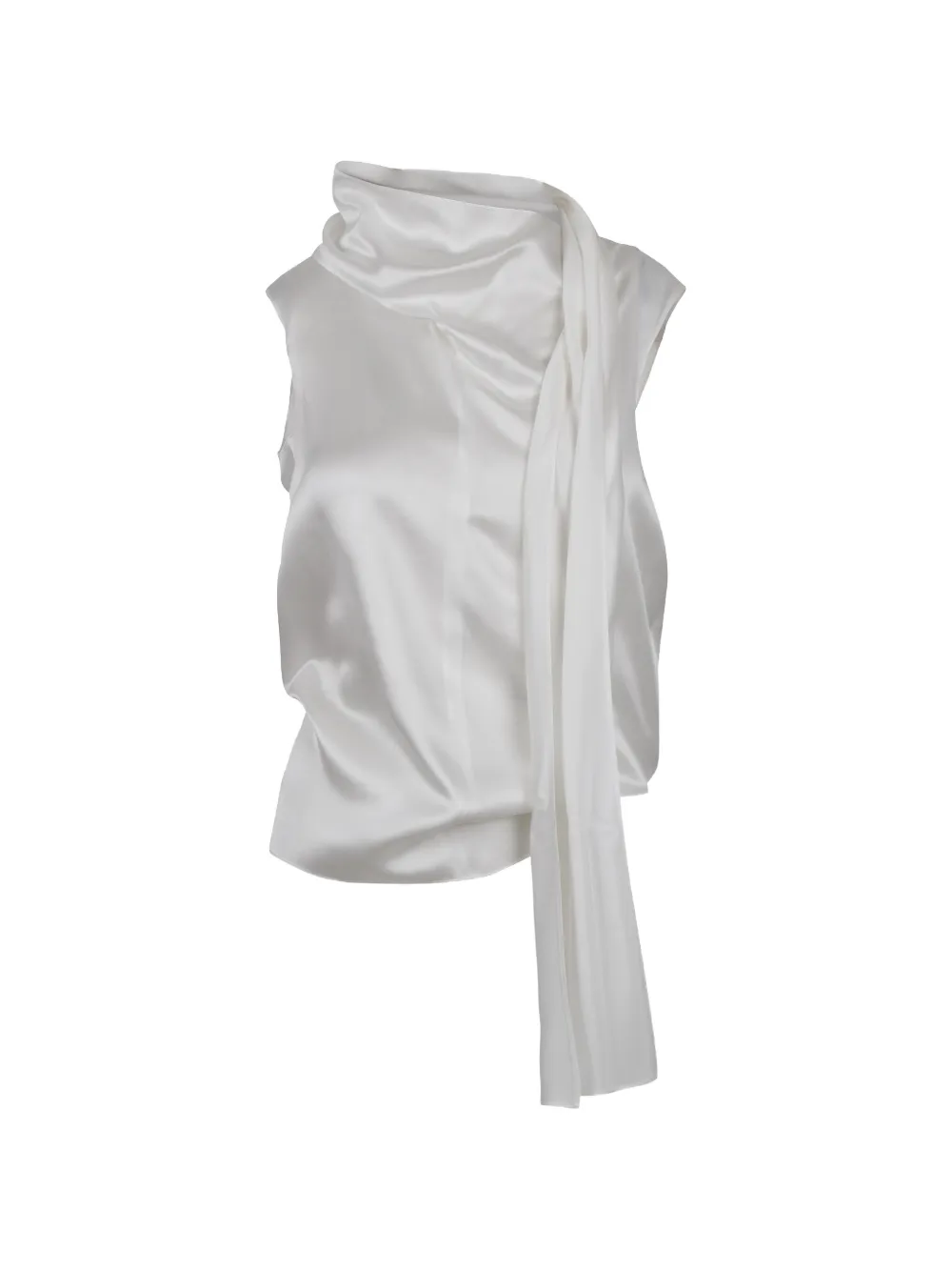 'S Max Mara scarf sleeveless top - Bianco
