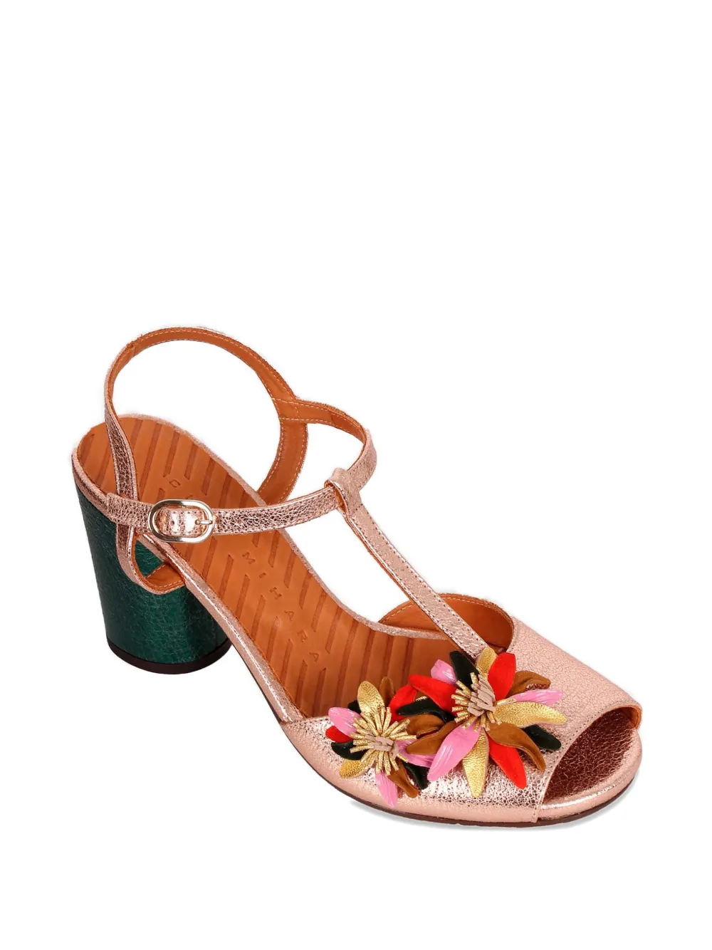 Chie Mihara Sandalen met bloemenpatch Roze