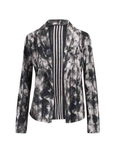 PierAntonioGaspari chaqueta a rayas con cinturón