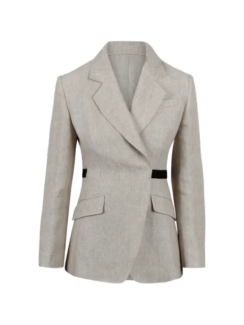 Max Mara belted peak-lapel blazer