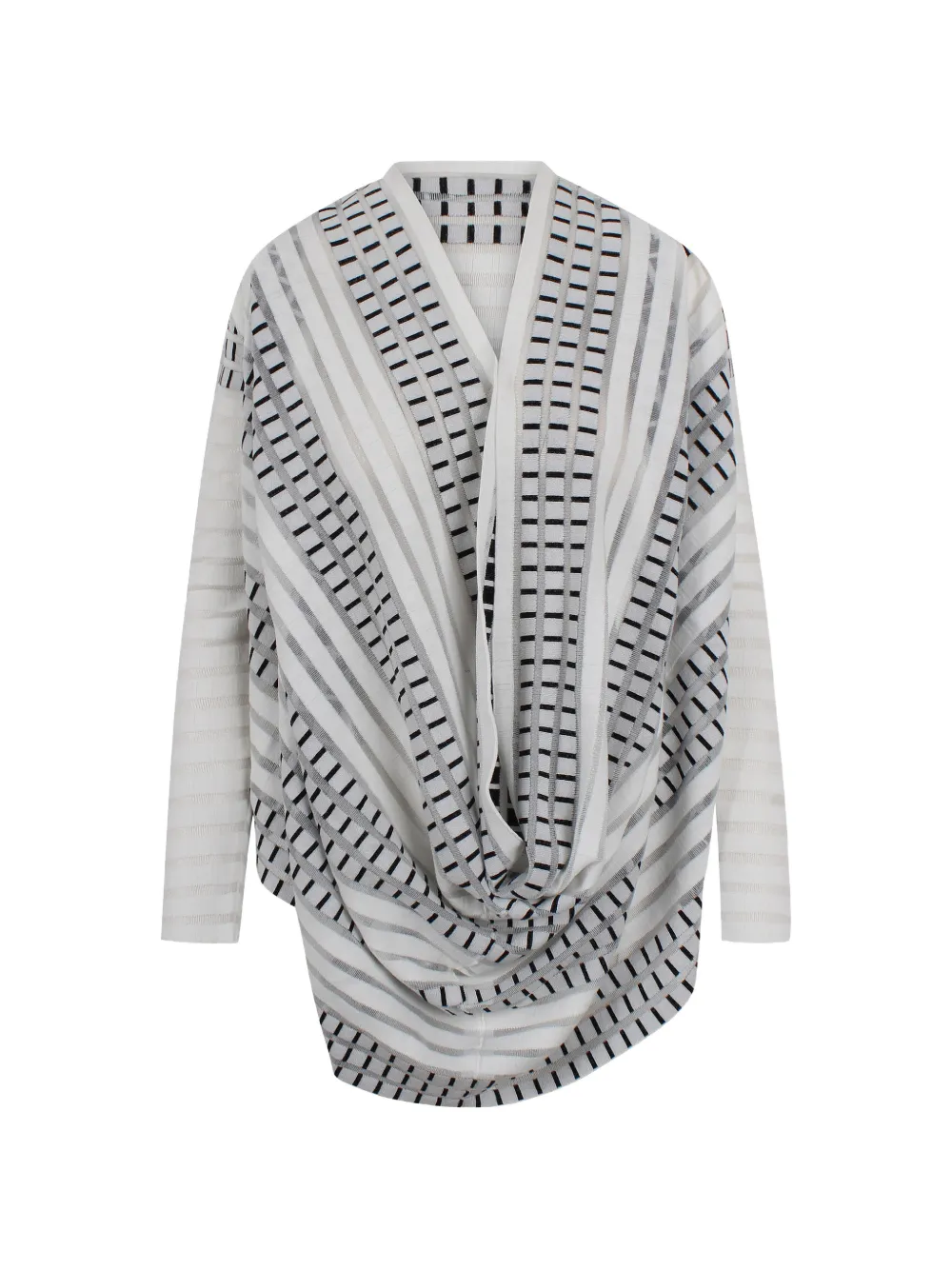 PierAntonioGaspari striped draped knitwear - Bianco