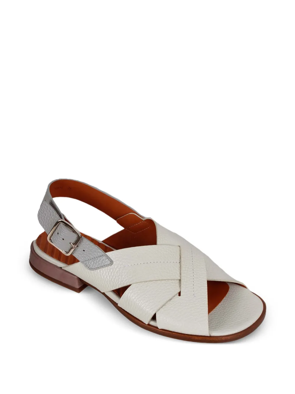  Chie Mihara Watata Buckled Woven Ballet Flats - White 