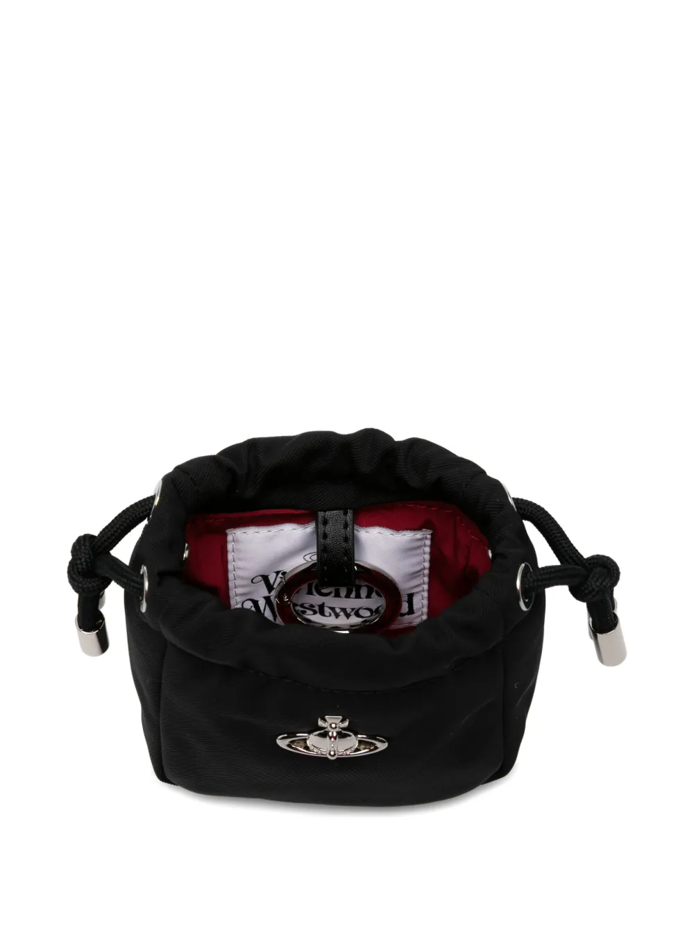 Vivienne Westwood Hilary mini-tas met trekkoord en Orb-detail Zwart