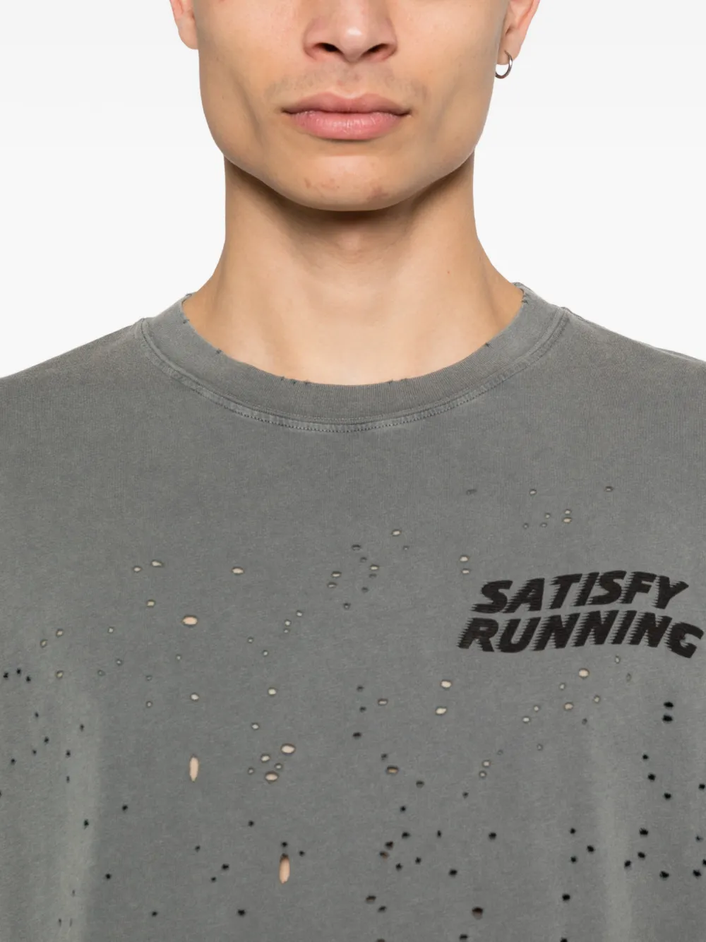Satisfy crew-neck T-shirt | Grey | FARFETCH AO