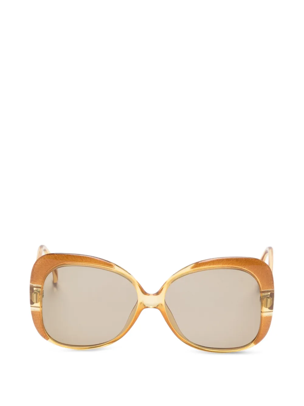 Christian Dior Pre-Owned Occhiali da sole oversize anni '80 - Arancione