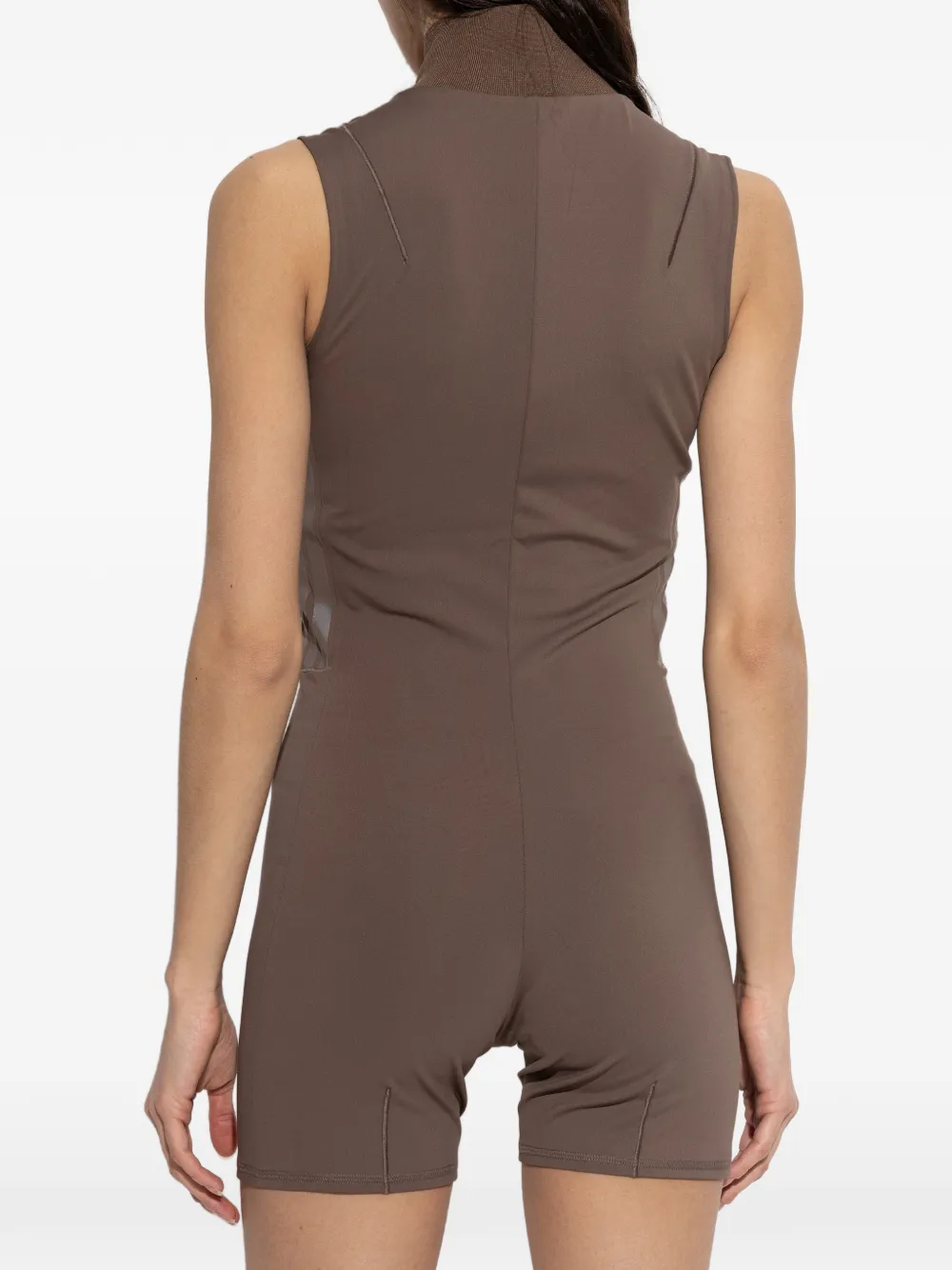 adidas x Entire Studios mouwloos jumpsuit met hoge hals Bruin