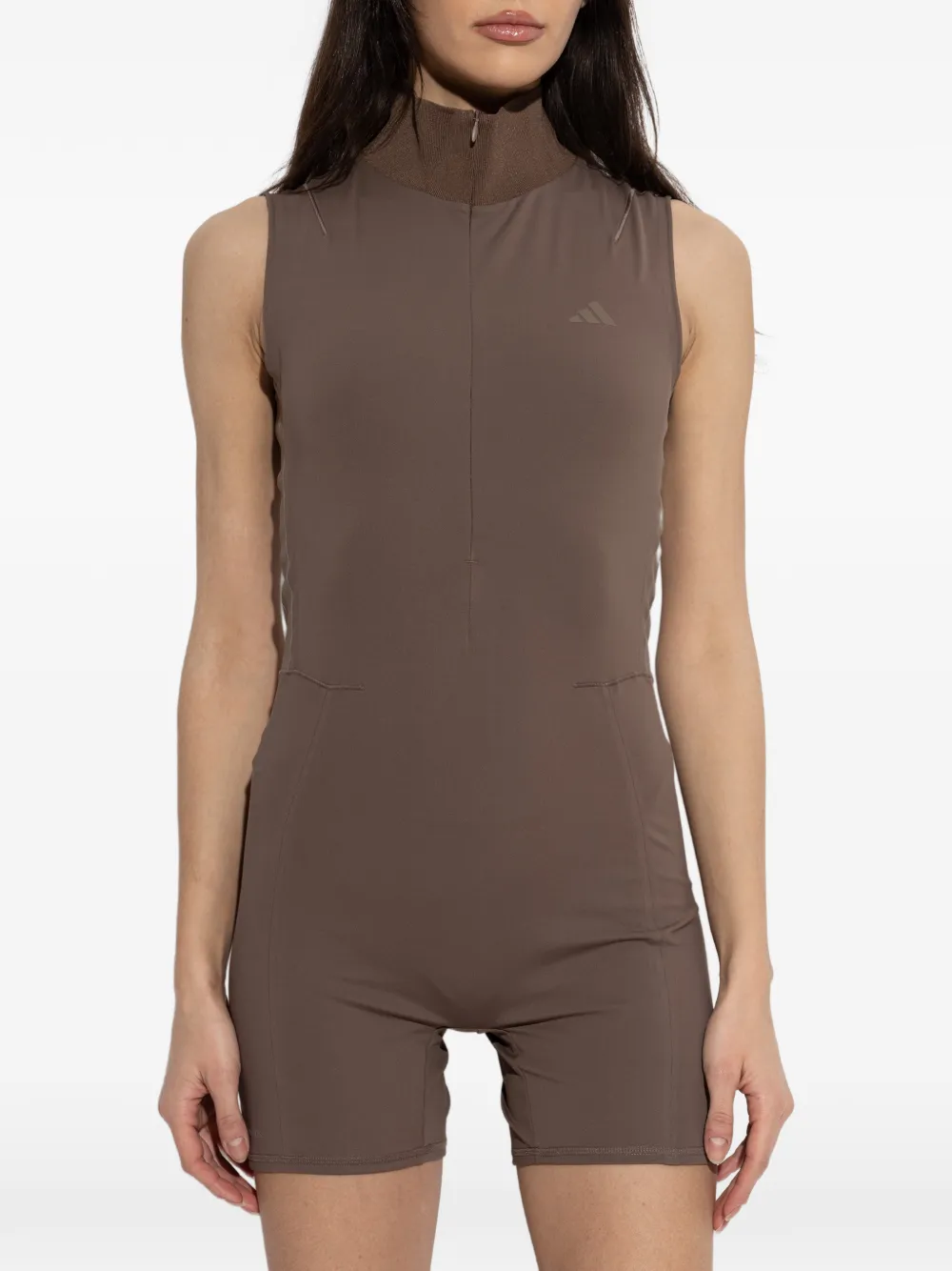 adidas x Entire Studios mouwloos jumpsuit met hoge hals Bruin
