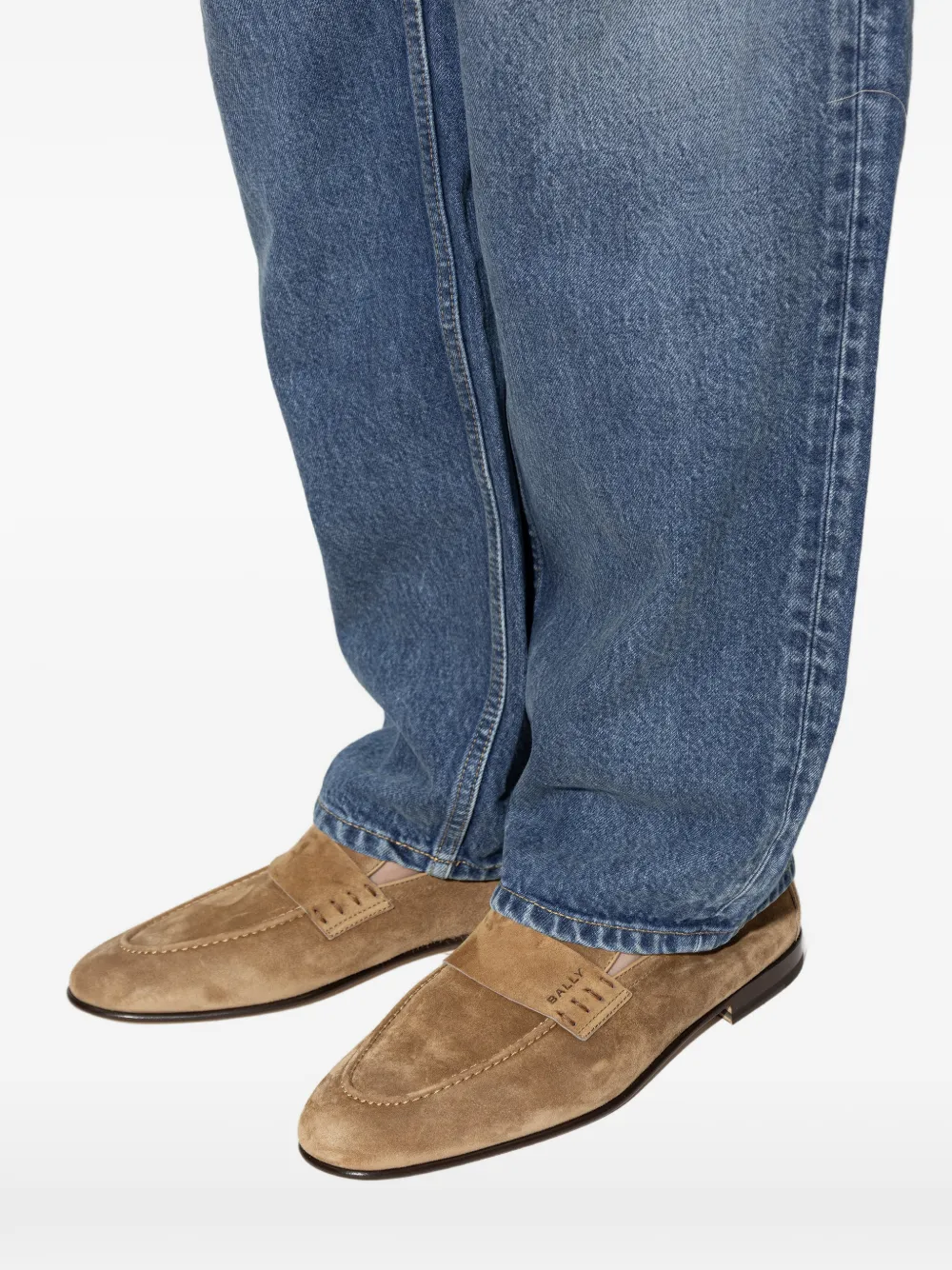 Bally Leren loafers Beige