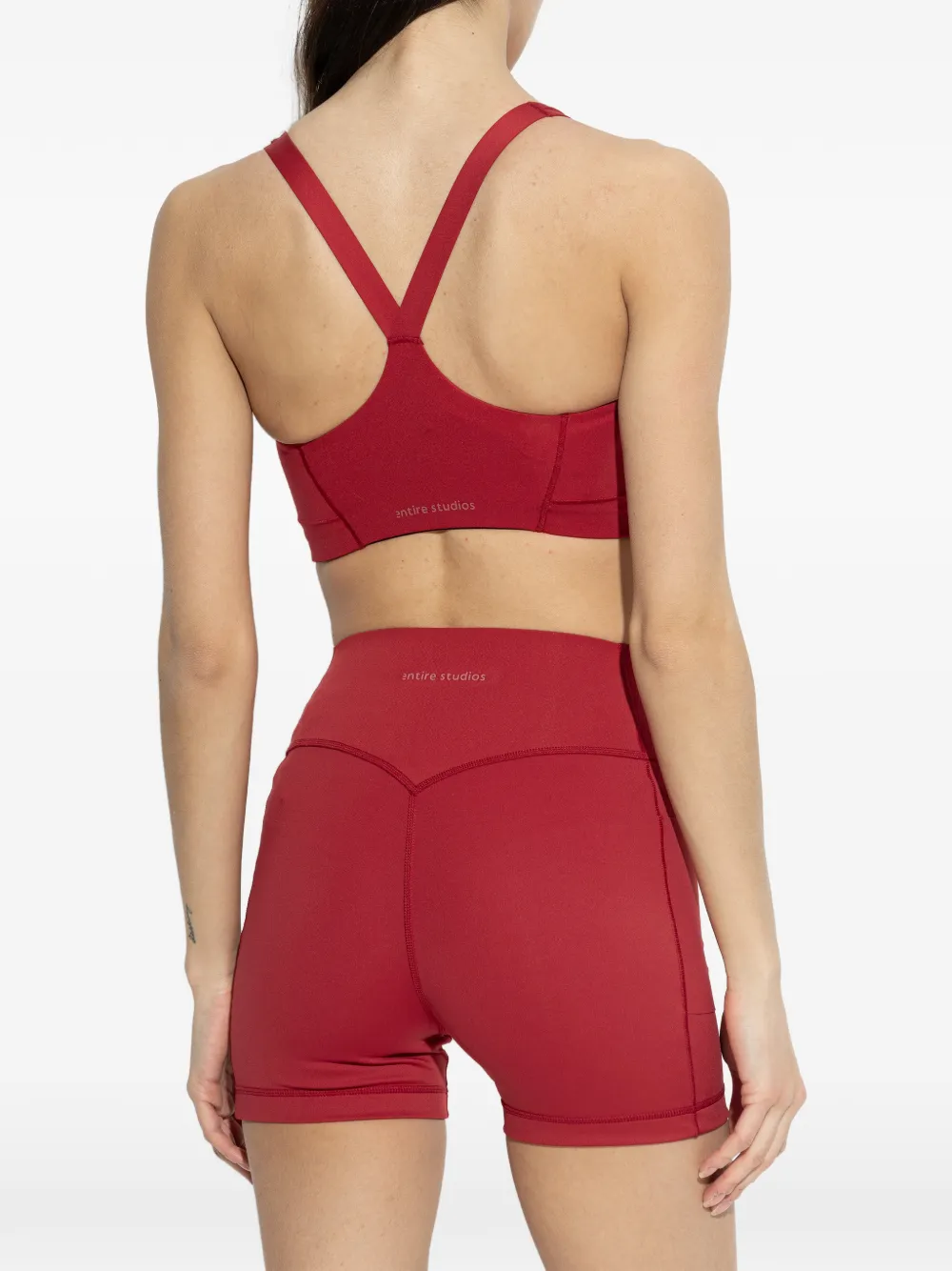 adidas x Gehele Studios Optime sport-bh met logodetail Rood