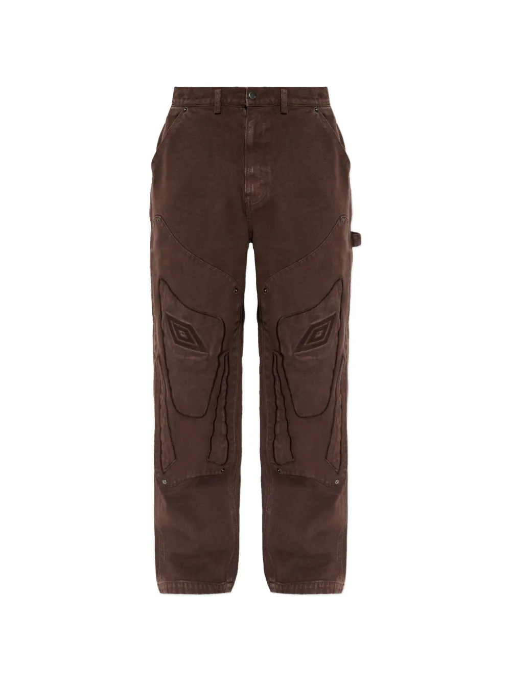 UMBRO logo-embroidered trousers - Marrone