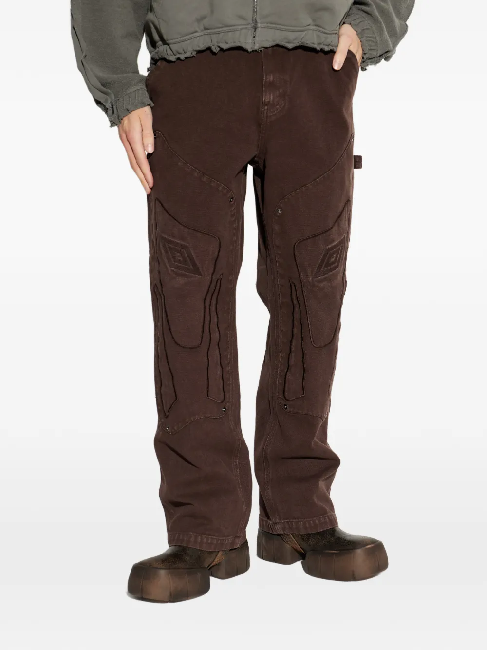 UMBRO Broek met geborduurd logo Bruin