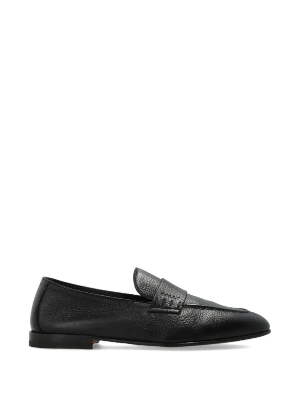 Bally Elios Grainy-leather Loafers in Black