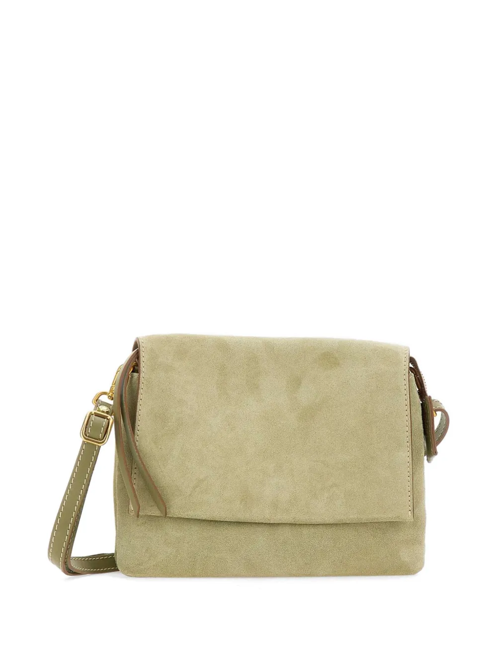 GIANNI CHIARINI Three flap zip leather shoulder bag - Verde