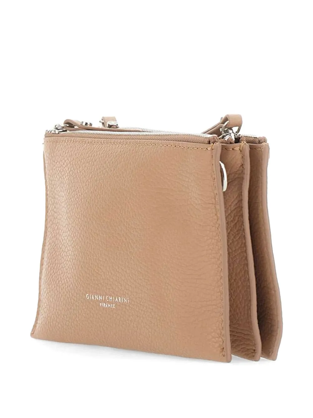 Lucille Zipped Grained Leather Shoulder Bag