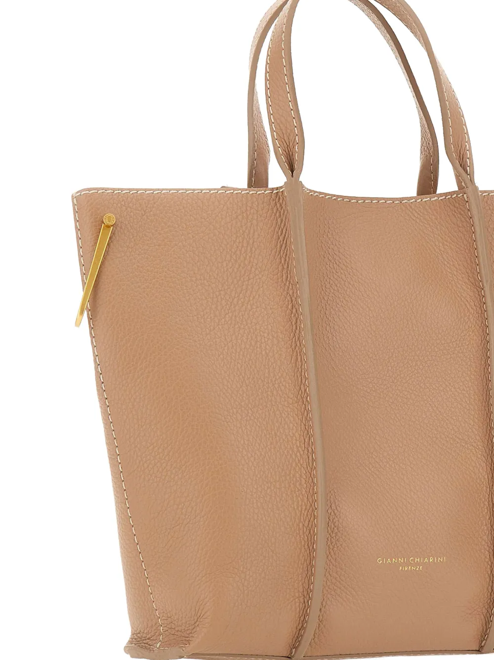 Zahara Ribbed Grained Leather Tote Bag