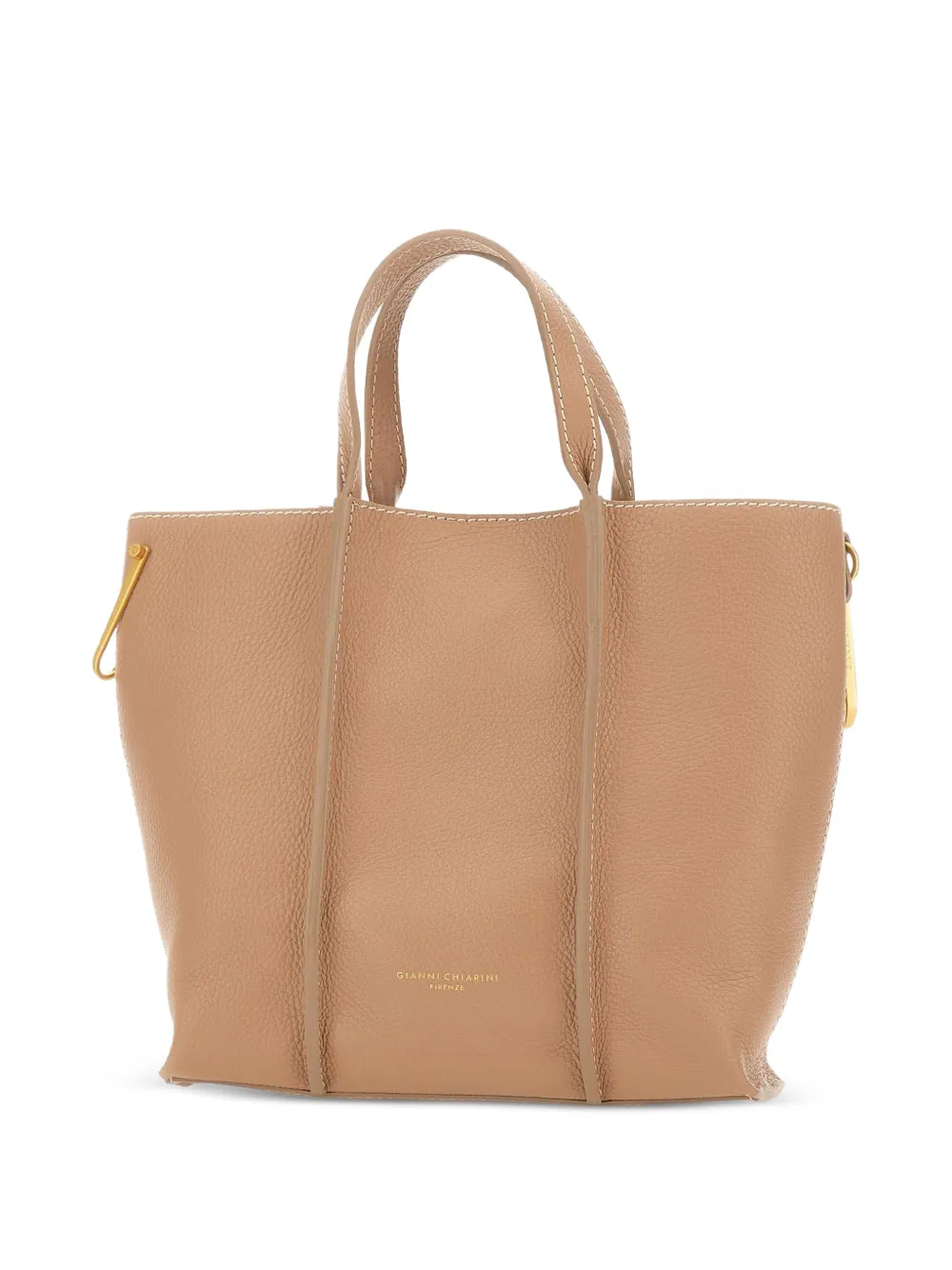 Zahara Ribbed Grained Leather Tote Bag