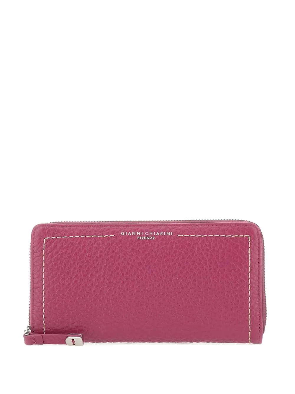 GIANNI CHIARINI zip grain leather wallet - Rosa