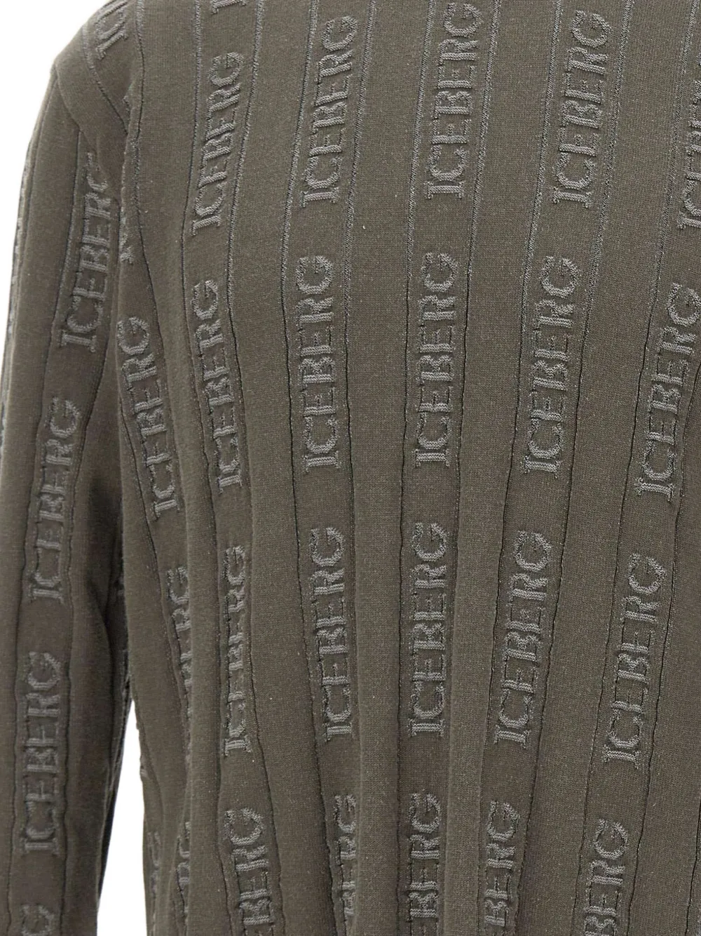  Iceberg Logo-pattern Crew-neck Sweater - Green 