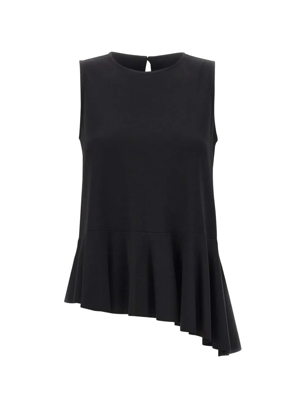 kaos ruffled-hem sleeveless blouse - Nero