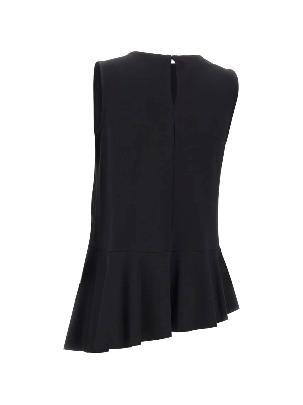  Kaos Ruffled-hem Sleeveless Blouse - Black 