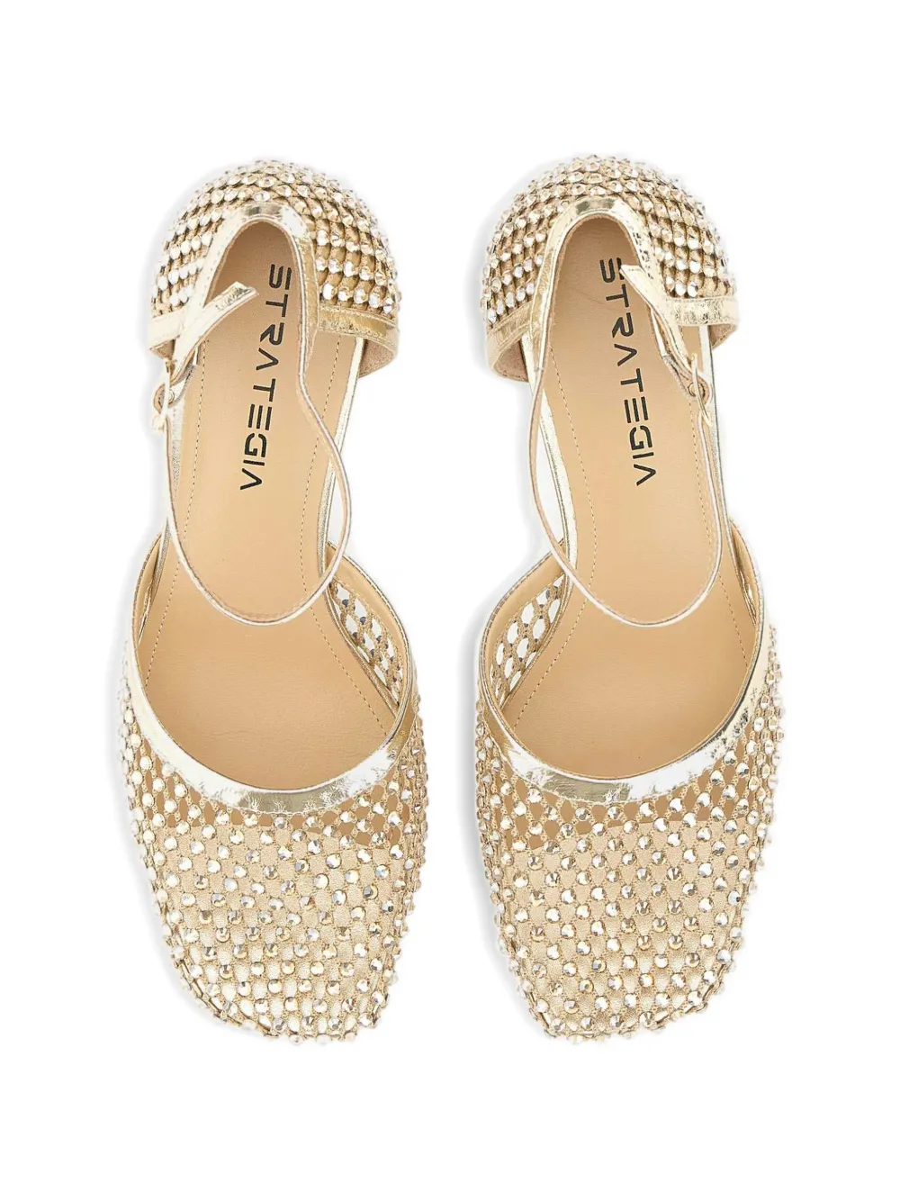 strategia shoes Shiny Décolleté rhinestone pumps Goud