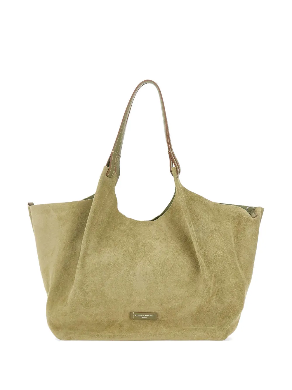 GIANNI CHIARINI Dua suede shoulder bag - Verde