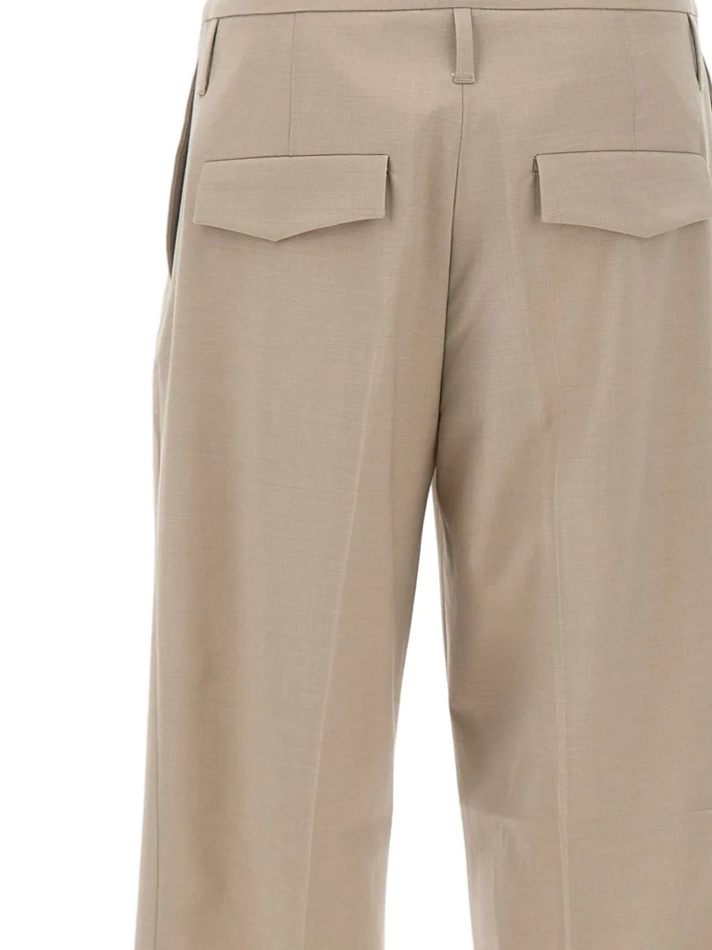 HERSKIND Ivano broek met wijde pijpen Beige