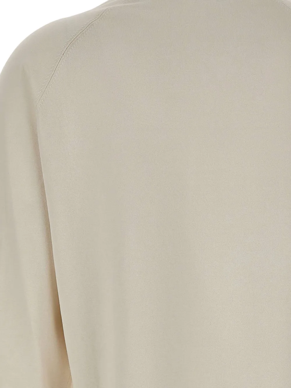 Ribbed-Trims Buttoned Cardigan