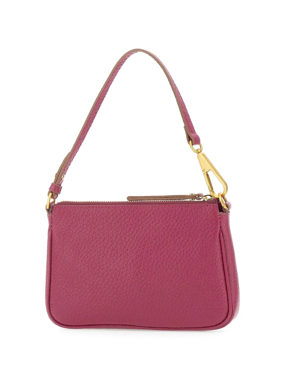  Gianni Chiarini Zip Maxigrain Leather Shoulder Bag - Pink 