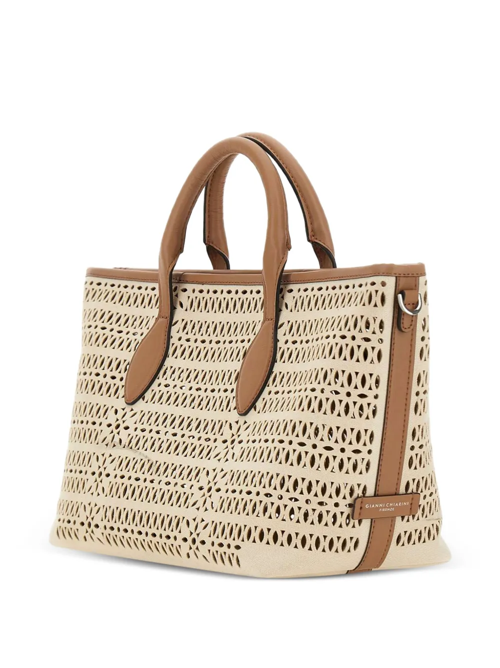 GIANNI CHIARINI Mashup shopper met uitgesneden details Beige