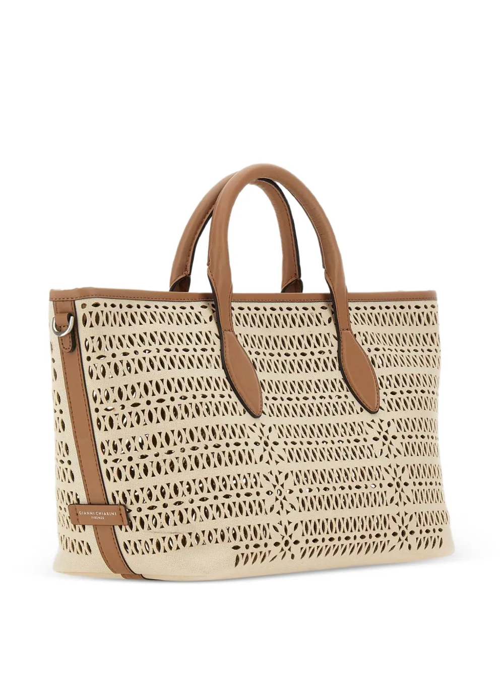 GIANNI CHIARINI Mashup shopper met uitgesneden details Beige