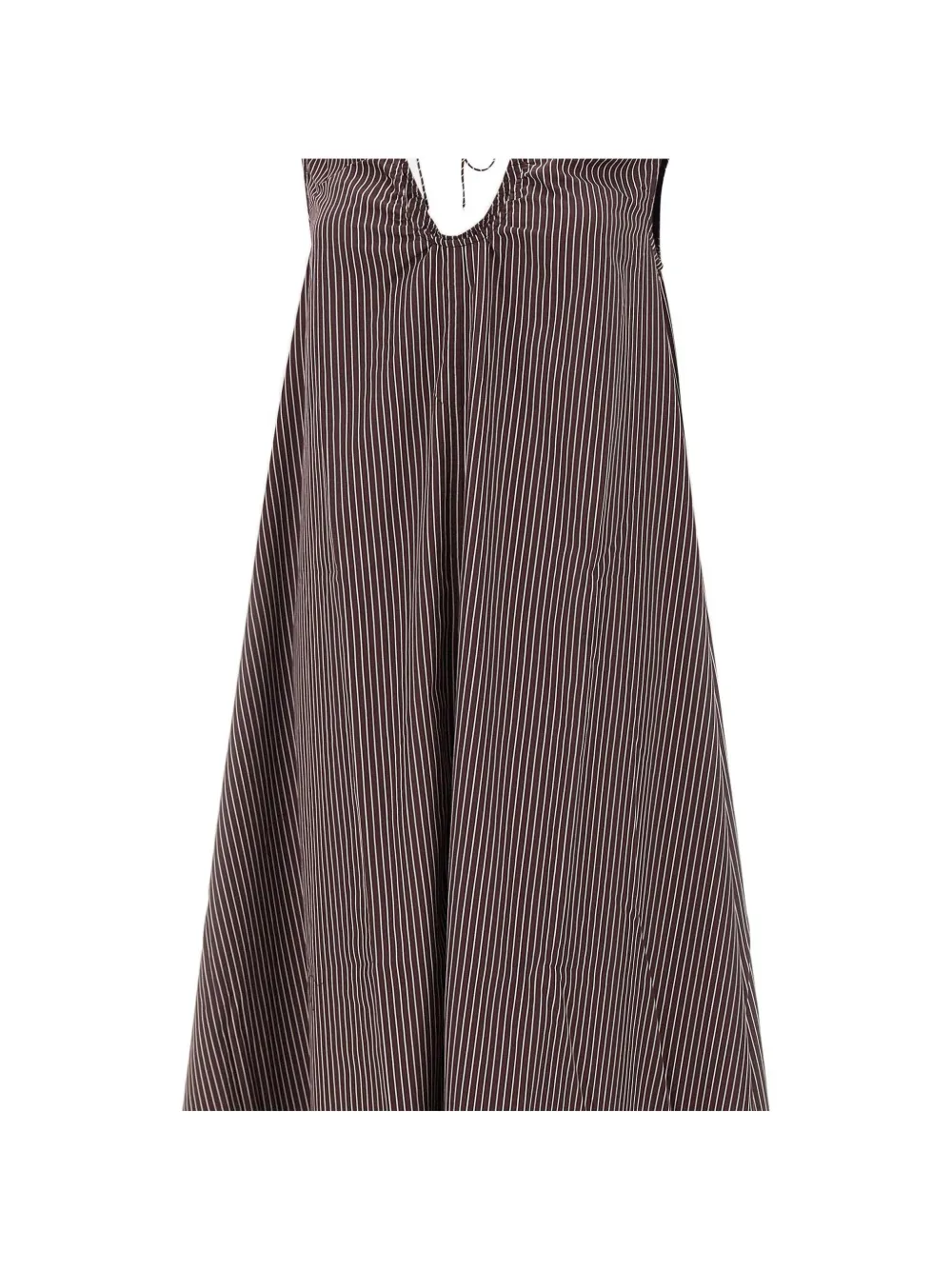 Faithfull the Brand striped open back dress - Marrone