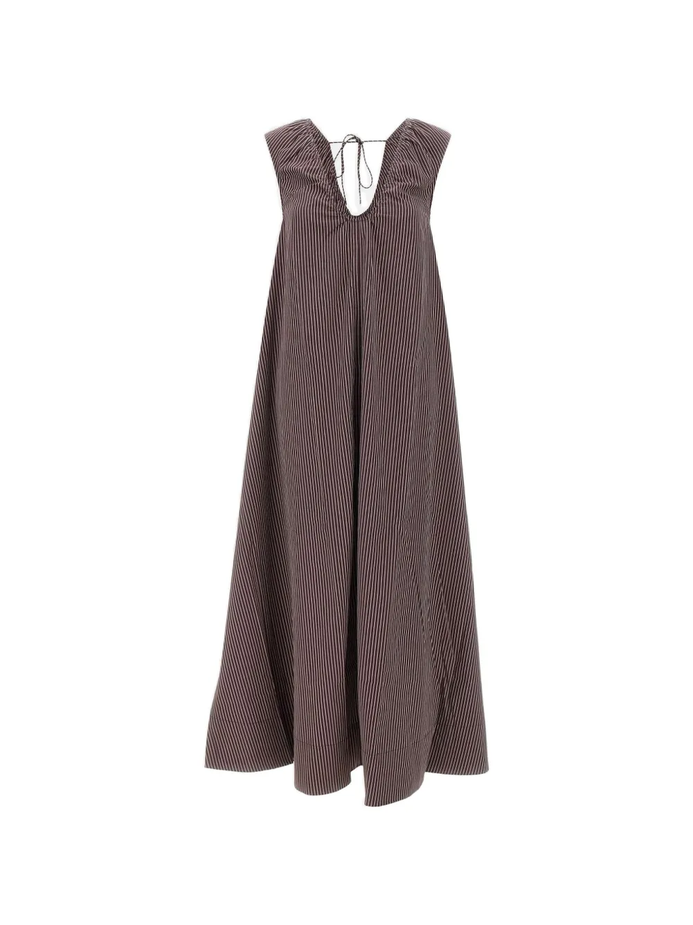 Faithfull the Brand striped open back dress - Marrone